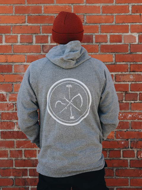 Grey Toolcrest Zip Up Hoodie - NO MEDIUM