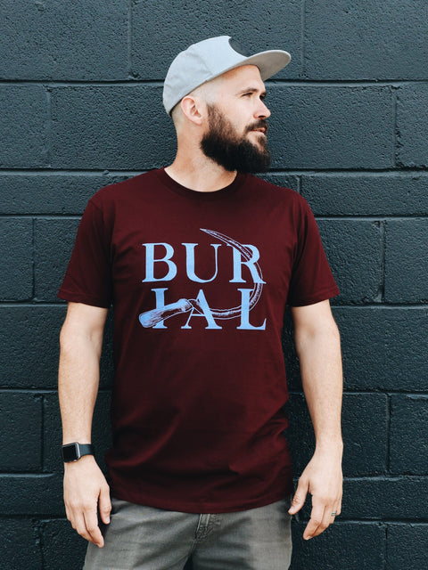 Burgundy Sickle Logo Tee