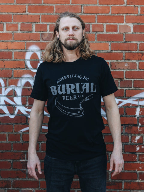 Black Asheville Logo Tee S Only