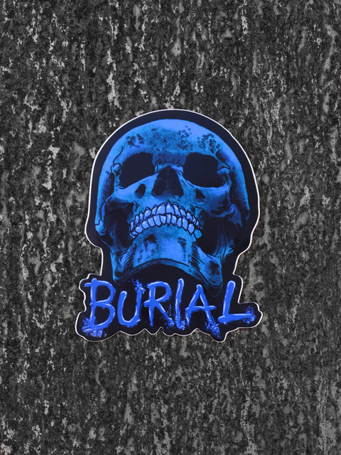 Splatter Skull Sticker – Burial Beer
