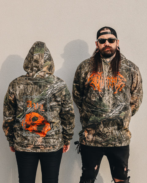 Mossy Oak Death Metal Logo Camo Hoodie