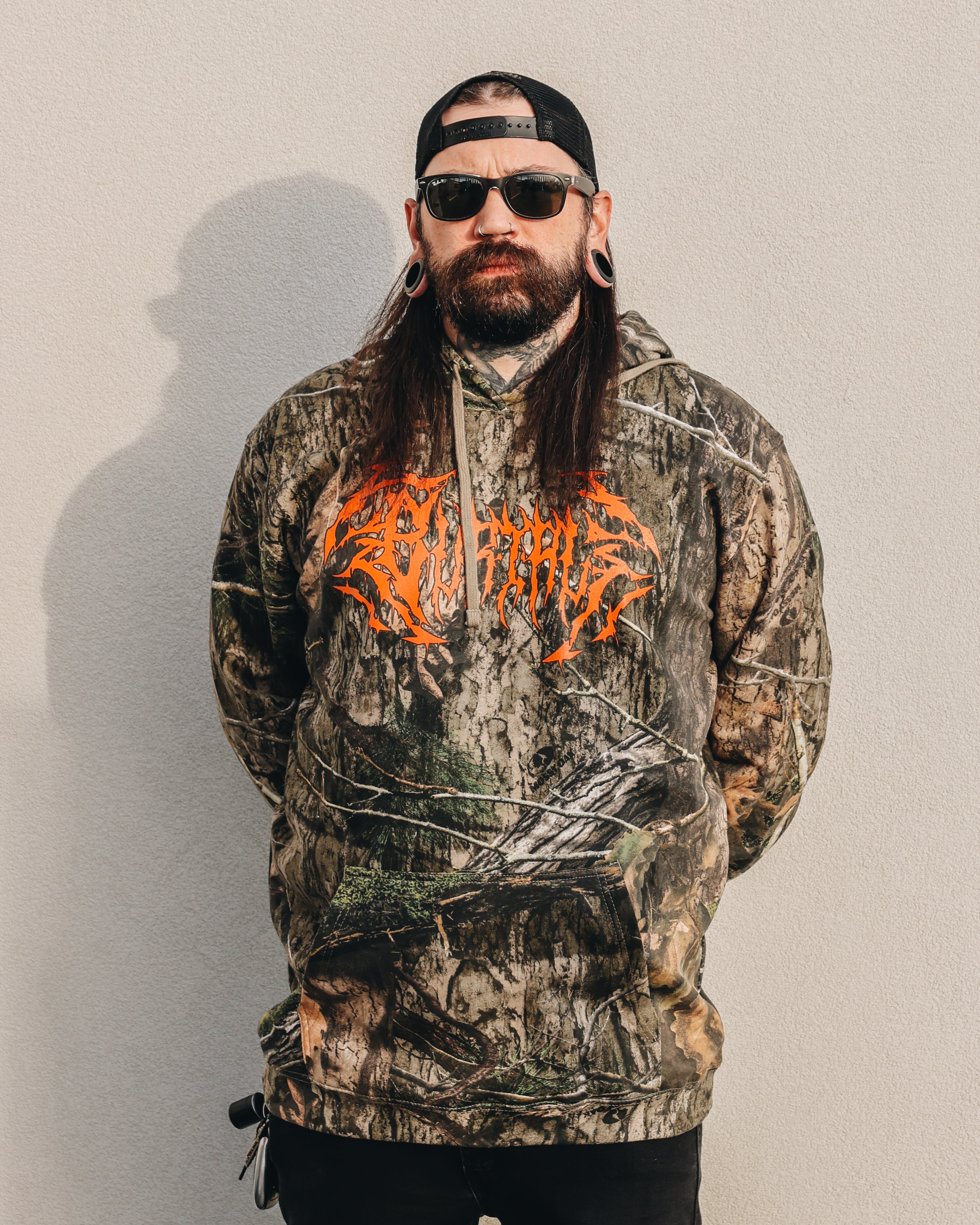 Mossy Oak Death Metal Logo Camo Hoodie – Burial Beer