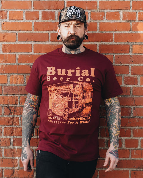 South Slope Dive Bar Tee Maroon/Orange