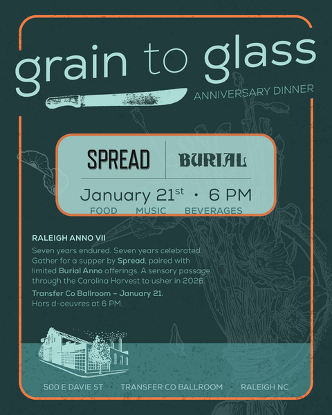 Raleigh ANNO VII // Grain To Glass Beer Dinner By Spread