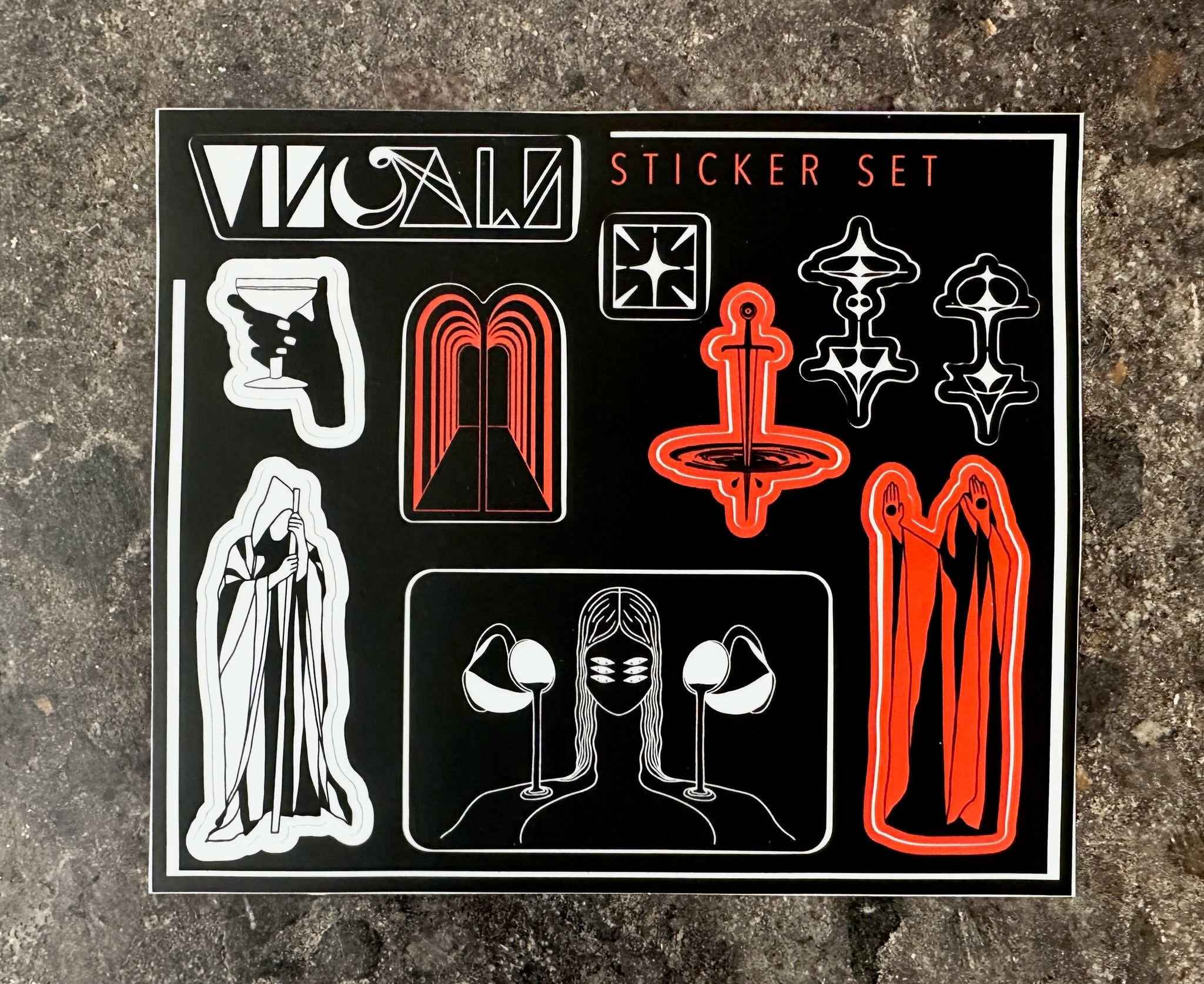 Burial Sticker Design Cd R File VISUALS Sticker Sheet – Burial Beer