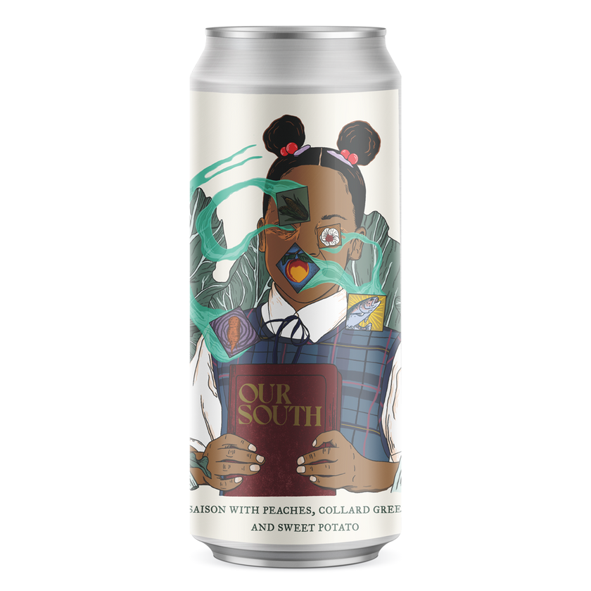 Our South Saison with Peaches, Collard Greens, and Sweet Potato (Colla