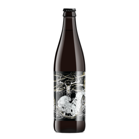 The Sinister Gaze of the Unapologetic Imperial Stout with Mosaic Hyperboost, Toasted Cocoa Nibs, Sea Salt and Vanilla Bean (HEAVY RESIN Collaboration with There Does Not Exist)