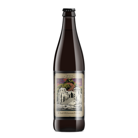 A Trail of Uncertain Fortune Bourbon and Rye Barrel-Aged Imperial Stout with Burial Coffee, Methodical Coffee, French Broad Chocolate Cocoa Nibs, and Cream-Washed Ugandan and Madagascar Vanilla Beans (Collaboration with Weldwerks Brewing)